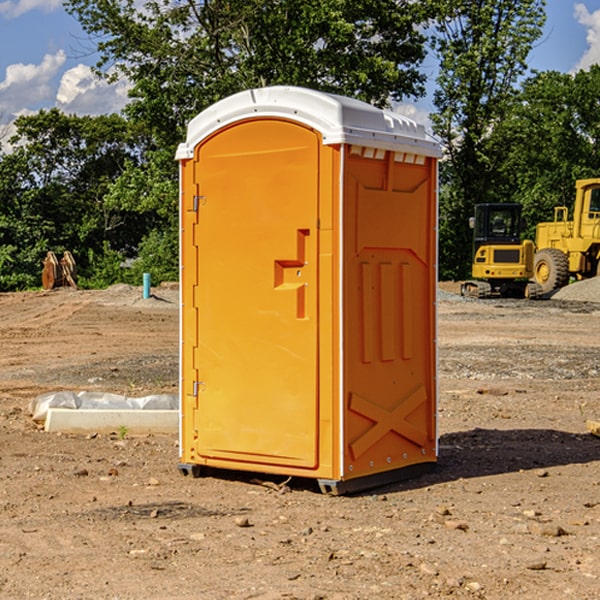 can i customize the exterior of the portable restrooms with my event logo or branding in Servia